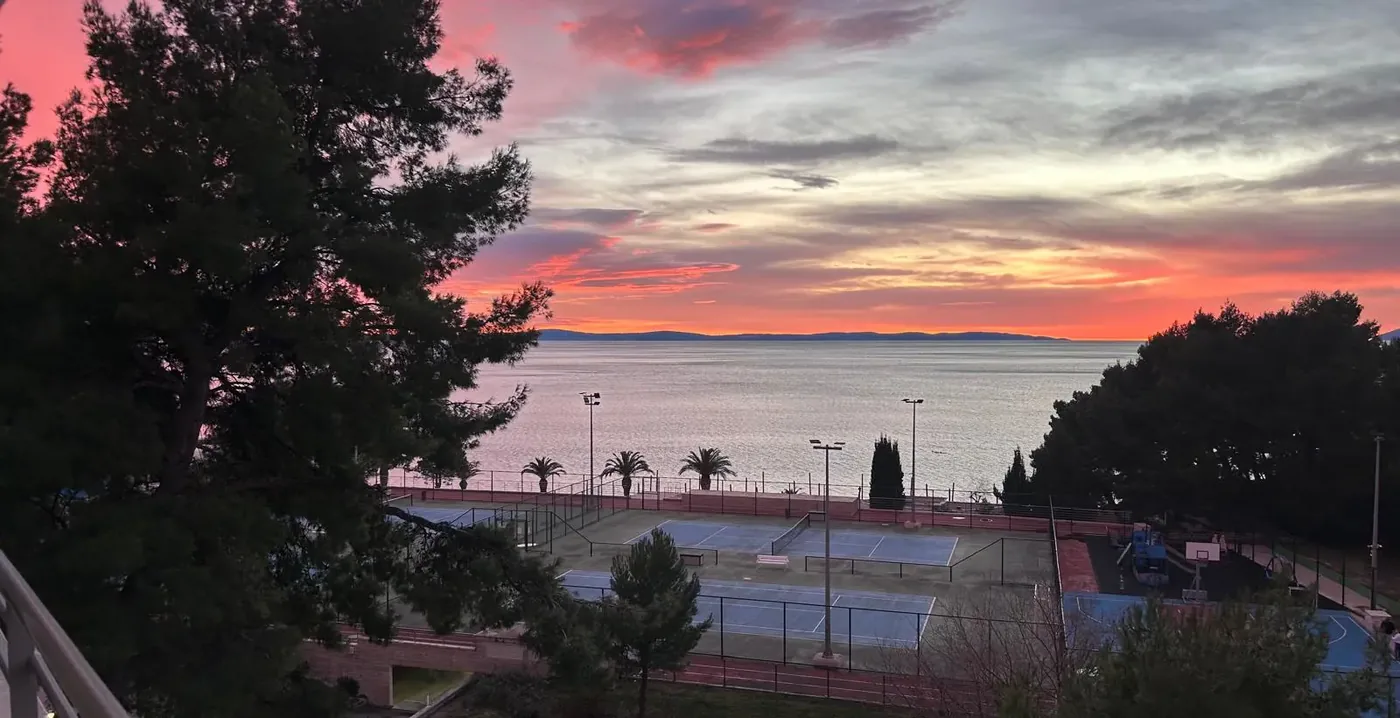 Sunset over the sea from The Residence 3 - 15 in Podstrana